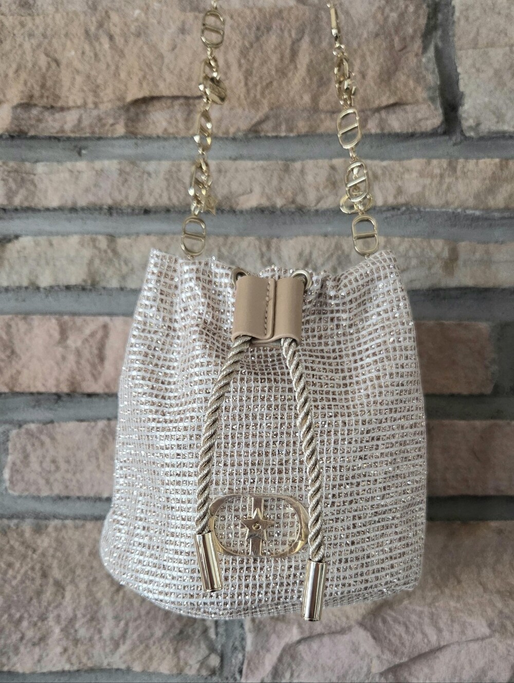 Dior Beauty Drawstring Pouch Shoulder Bag